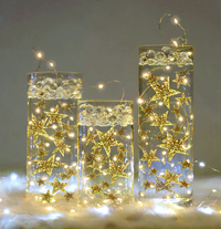 30 Led Fairy Lights on Each String- 3 Strings- Submersible String & Battery- Exclusive Garlands for Vases- Choice of Cool White or Warm White Glow