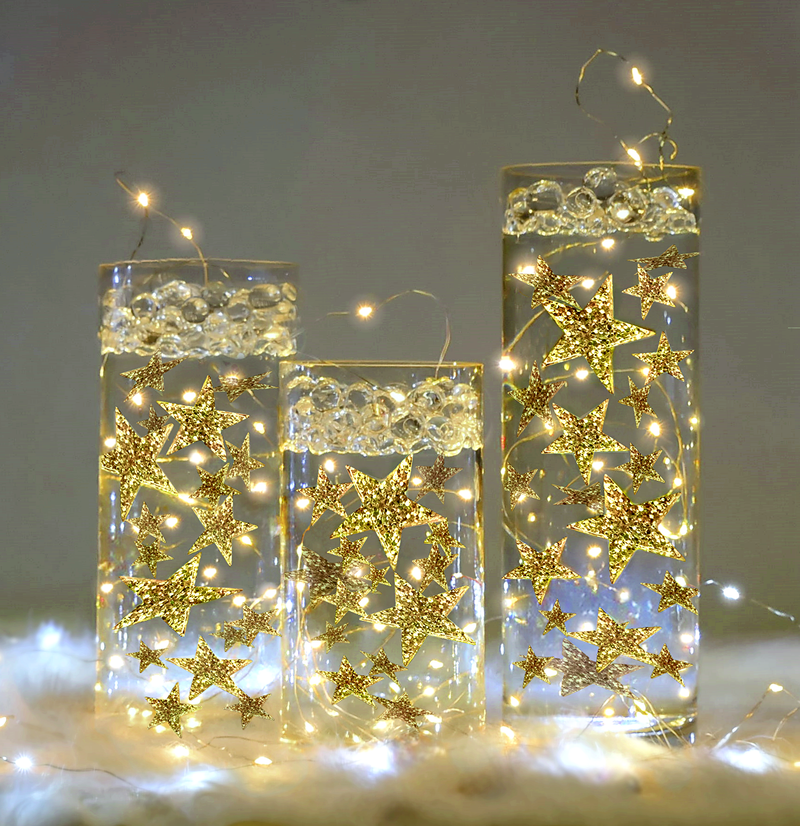 30 Led Fairy Lights on Each String- 3 Strings- Submersible String & Battery- Exclusive Garlands for Vases- Choice of Cool White or Warm White Glow