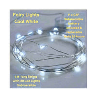 30 Led Fairy Lights on Each String- 3 Strings- Submersible String & Battery- Exclusive Garlands for Vases- Choice of Cool White or Warm White Glow