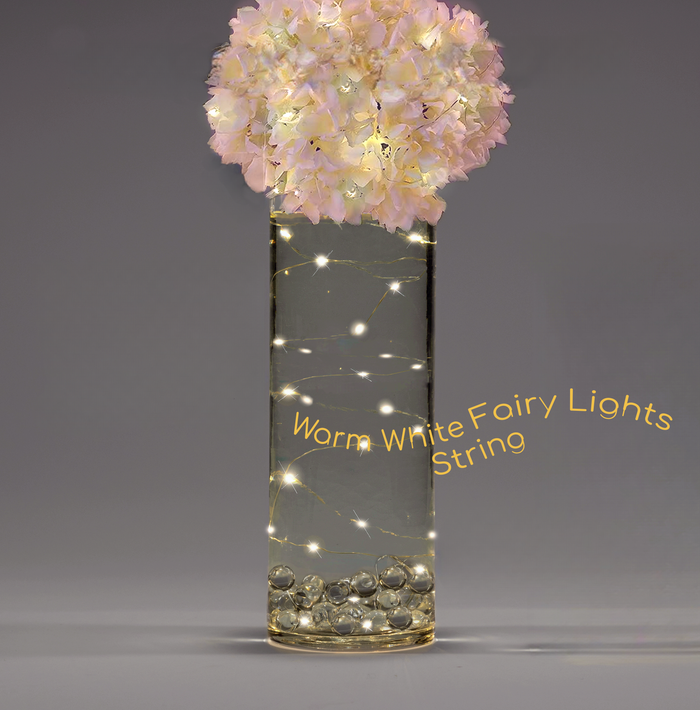 30 Led Fairy Lights on Each String- 3 Strings- Submersible String & Battery- Exclusive Garlands for Vases- Choice of Cool White or Warm White Glow