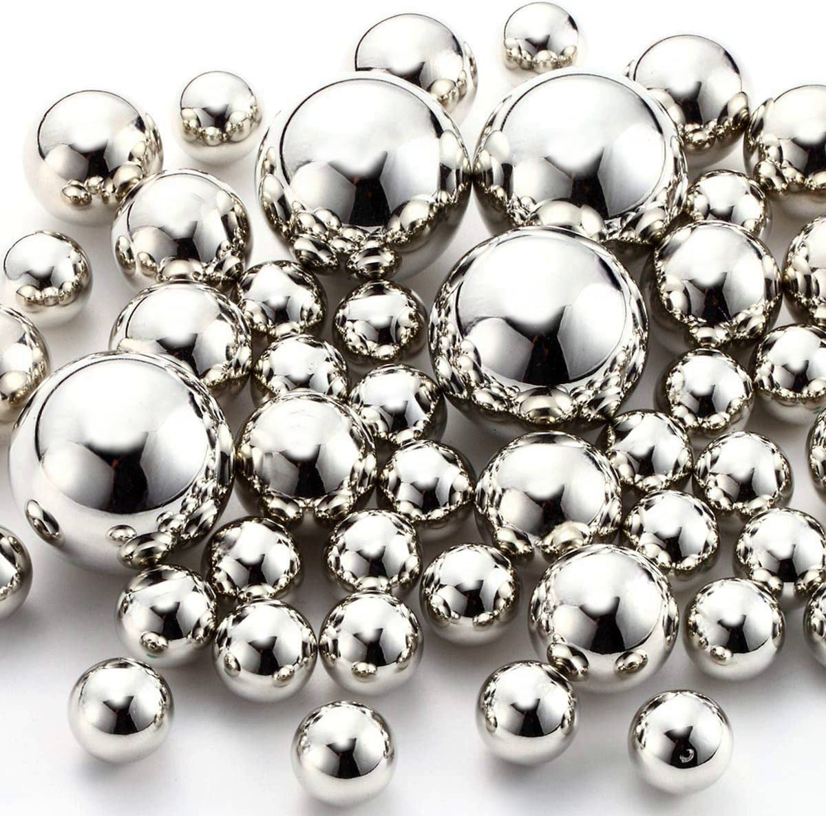 Floating Metallic Silver Pearls-Jumbo Sizes-Fills 1 Gallon of Floating Pearls & the Transparent Gels for Floating Effect-With Exclusive Measured Floating Gels Prep Bag- Option: 3 Submersible Fairy Lights Strings