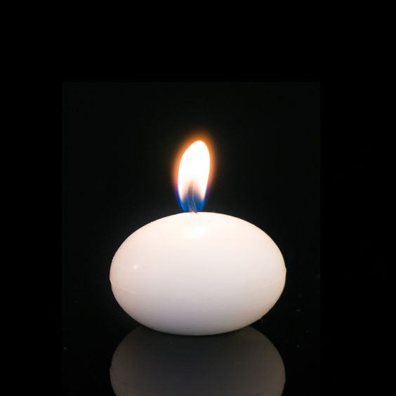 1.5" White Floating Candle Set of 12 Candles-Unscented.