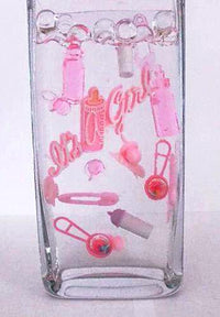 60 Floating Pink Baby Shower Pacifiers, Safety Pins, Vintage Lace Umbrella- Fills 1 Gallon of Floating Gels for Your Vases- Including the Transparent Gels For the Floating Effect- With Measured Prep Bag- Option 3 Submersible Fairy Lights Strings