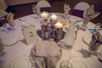 75 Floating Purple Plum Pearls Large Sizes- Option of 3 Submersible Fairy Lights Strings Hidable Submersible Batteries- 1 Gallon of Transparent Water Gels for Vases