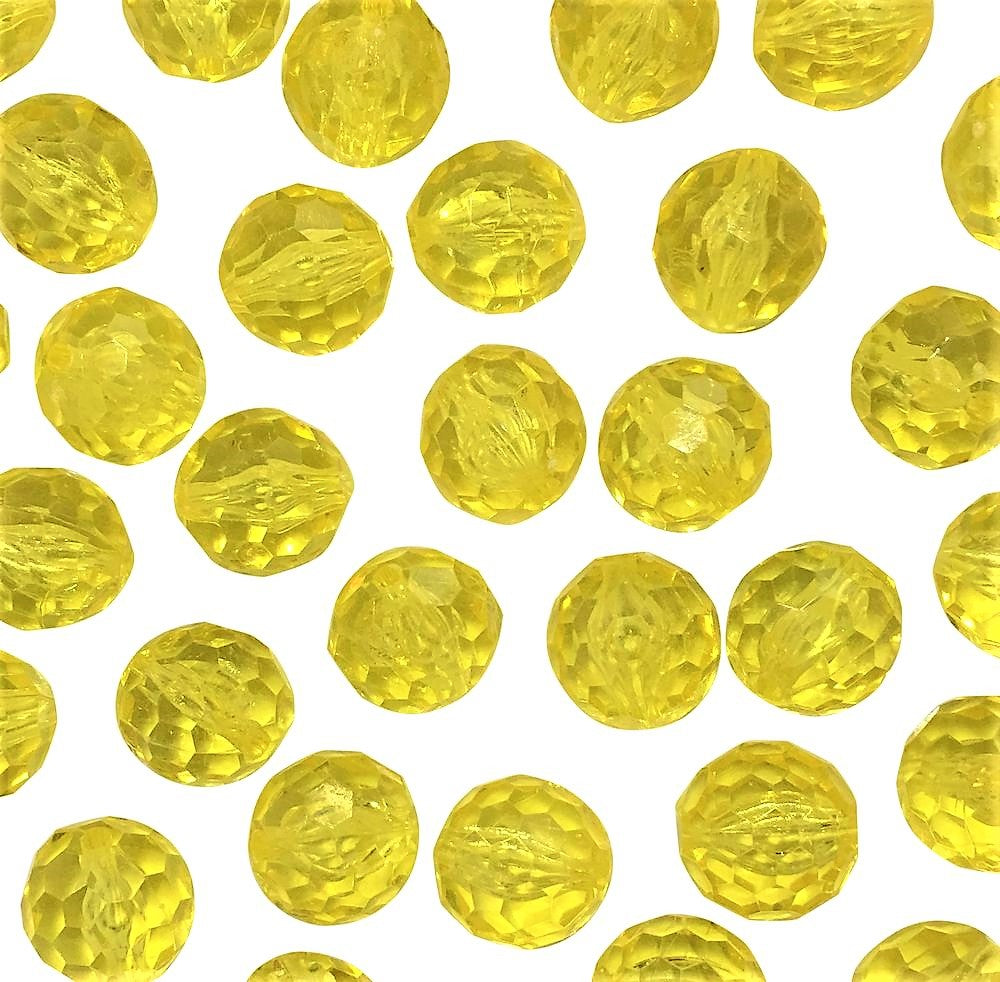 Bright Yellow Sparkling Round Gems - Vase Decorations and Table Scatter